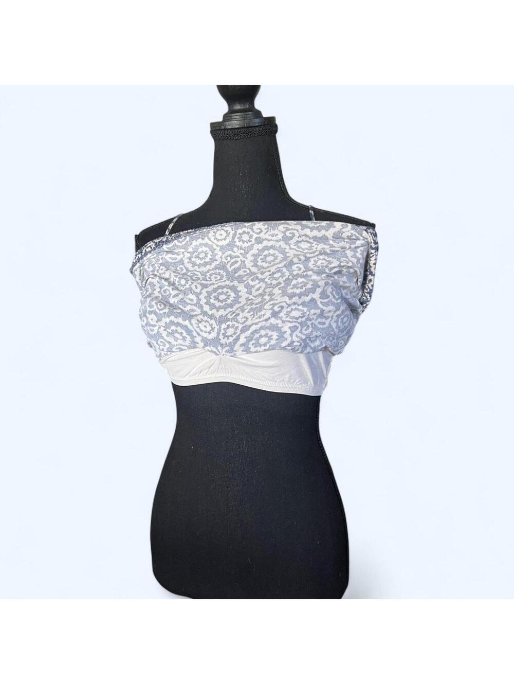 Vintage Y2K American Eagle Boho Blue Floral Tank Medium 🌿 - Picture 7 of 8